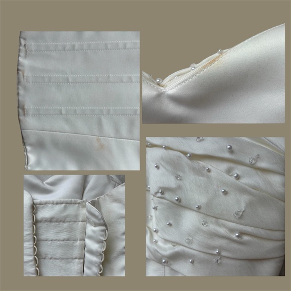 Vintage Pearl Beaded Burlesque Corset Top - Picture 5 of 5